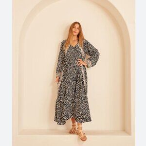 Natalie Martin Fiore Maxi - Pomegranate Indigo, Size M